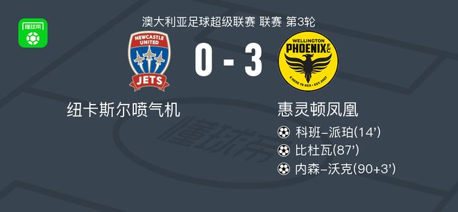 惠灵顿凤凰3-0纽卡斯尔喷气机,长泽和辉助攻戴帽,派珀破门